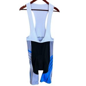 Myneko Cycling Bib Shorts Mens Size XXL Black Blue Compression Padded Racing